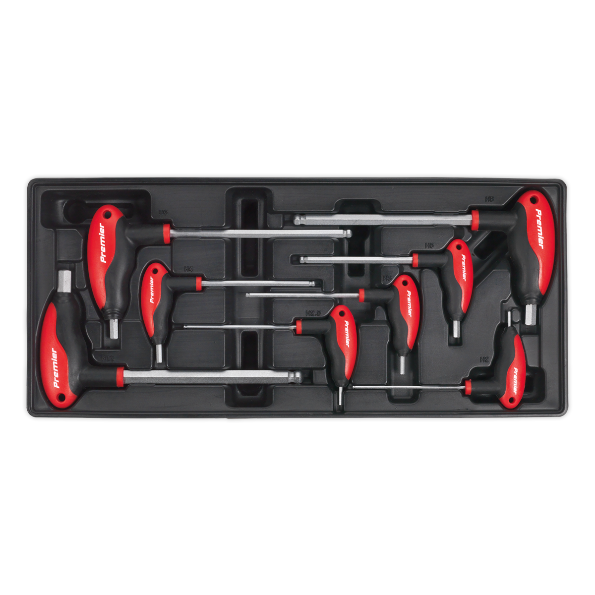 Tool Tray with T-Handle Ball-End Hex Key Set 8pc - TBT06 - Farming Parts