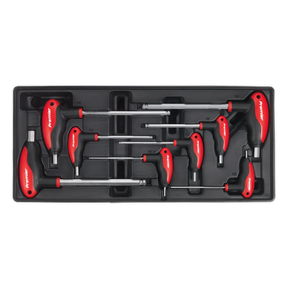 Tool Tray with T-Handle Ball-End Hex Key Set 8pc - TBT06 - Farming Parts