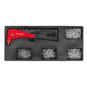 Tool Tray with Riveter & 400 Assorted Rivet Set - TBT15 - Farming Parts