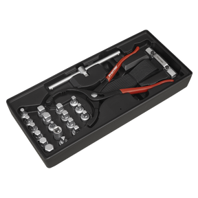 Tool Tray with Oil Filter Wrench, Pliers & Drain Plug Set 21pc - TBT28 - Farming Parts