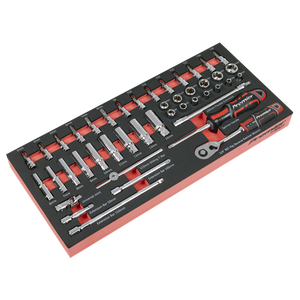Premier Socket Set with Tool Tray 1/4"Sq Drive 44pc - SE-TBT40