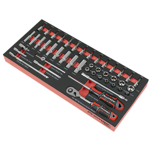 Premier Socket Set with Tool Tray 1/4"Sq Drive 44pc - SE-TBT40
