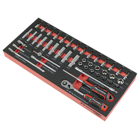 Premier Socket Set with Tool Tray 1/4"Sq Drive 44pc - SE-TBT40