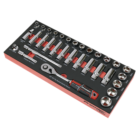 Premier Socket Set with Tool Tray 3/8"Sq Drive 32pc - SE-TBT41