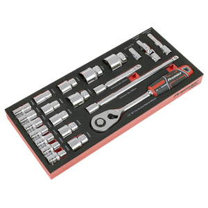 Premier Socket Set with Tool Tray 1/2"Sq Drive 22pc - SE-TBT42