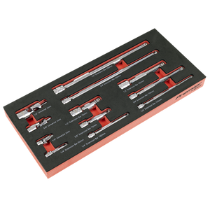 Premier Wobble Extension Bar Set with Tool Tray 1/4", 3/8" & 1/2"Sq Drive 12pc - SE-TBT44