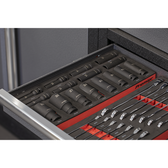 Premier Impact Socket Set with Tool Tray 1/2"Sq Drive 22pc - SE-TBT46