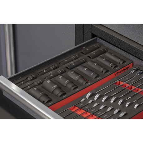 Sealey Premier Impact Socket Set Tool Tray 1/2"Sq Drive 22pc SE TBT46