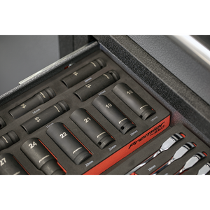 Premier Impact Socket Set with Tool Tray 1/2"Sq Drive 22pc - SE-TBT46