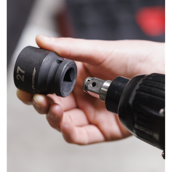 Premier Deep Impact Socket Set with Tool Tray 1/2"Sq Drive 16pc - SE-TBT47