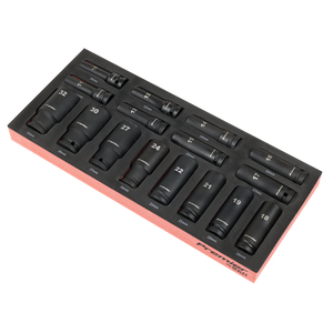 Premier Deep Impact Socket Set with Tool Tray 1/2"Sq Drive 16pc - SE-TBT47
