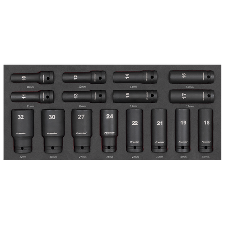 Sealey Premier Deep Impact Socket Set Tool Tray 1/2"Sq Drive TBT47