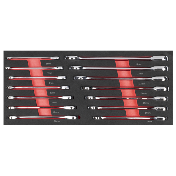 Premier Ratchet Spanner Set with Tool Tray 14pc - SE-TBT49