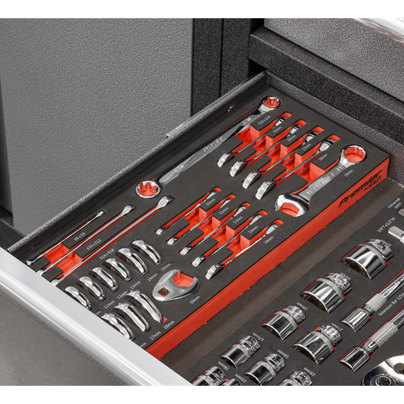 Premier Stubby Combination, TRX-Star* & Crow's Foot Spanner Set with Tool Tray 24pc - SE-TBT50