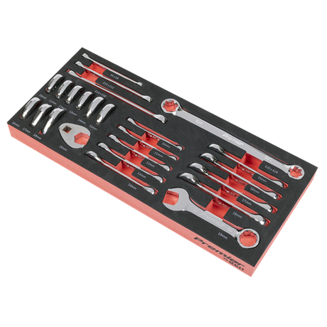 Premier Stubby Combination, TRX-Star* & Crow's Foot Spanner Set with Tool Tray 24pc - SE-TBT50