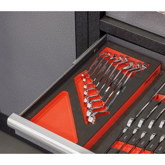 Sealey Premier Deep Offset Spanner Set with Tool Tray 8pc SE TBT51