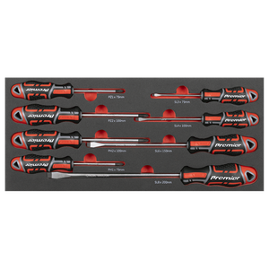 Premier Screwdriver Set with Tool Tray 8pc - SE-TBT53