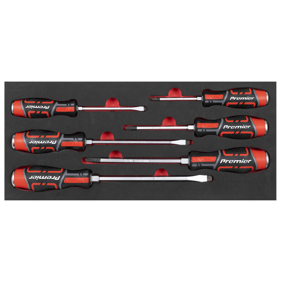 Premier Hammer-Thru Screwdriver Set with Tool Tray 6pc - SE-TBT54