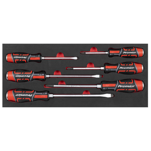 Premier Hammer-Thru Screwdriver Set with Tool Tray 6pc - SE-TBT54