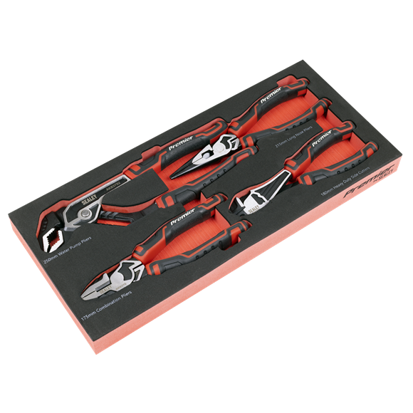 Premier Pliers Set with Tool Tray 4pc - SE-TBT56