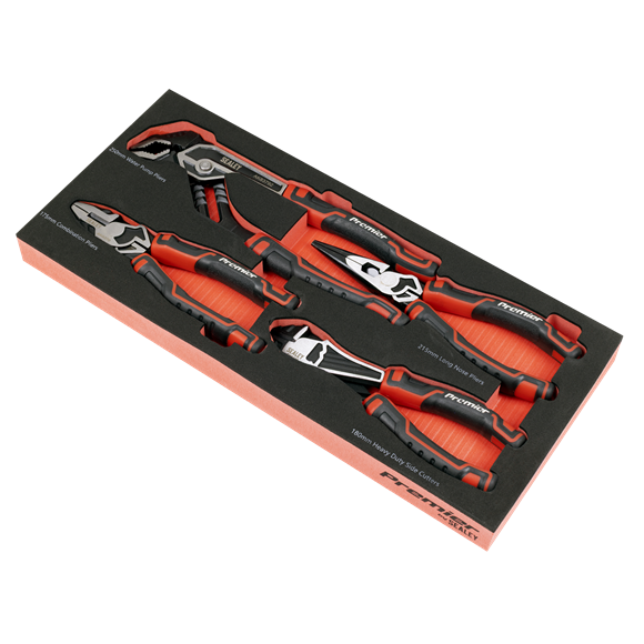 Premier Pliers Set with Tool Tray 4pc - SE-TBT56