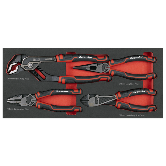 Premier Pliers Set with Tool Tray 4pc - SE-TBT56