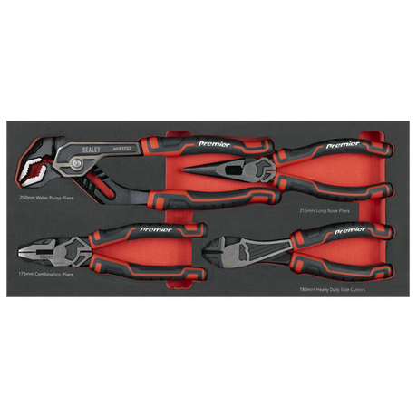 Sealey Premier Pliers Set with Tool Tray 4pc SE TBT56