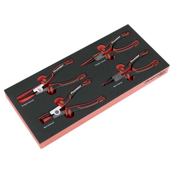Premier Circlip Pliers Set with Tool Tray 4pc - SE-TBT57
