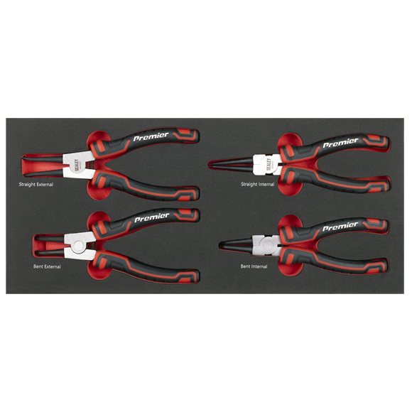 Premier Circlip Pliers Set with Tool Tray 4pc - SE-TBT57