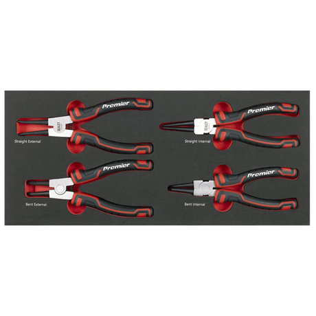 Sealey Premier Circlip Pliers Set with Tool Tray 4pc SE TBT57