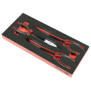 Premier Long Needle Nose Pliers Set with Tool Tray 3pc - SE-TBT58