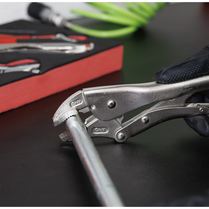 Premier Locking Pliers & Adjustable Wrench Set with Tool Tray 4pc - SE-TBT59