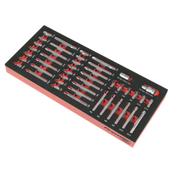 Premier TRX-Star*, Hex & Spline Bit Set with Tool Tray 44pc - SE-TBT60