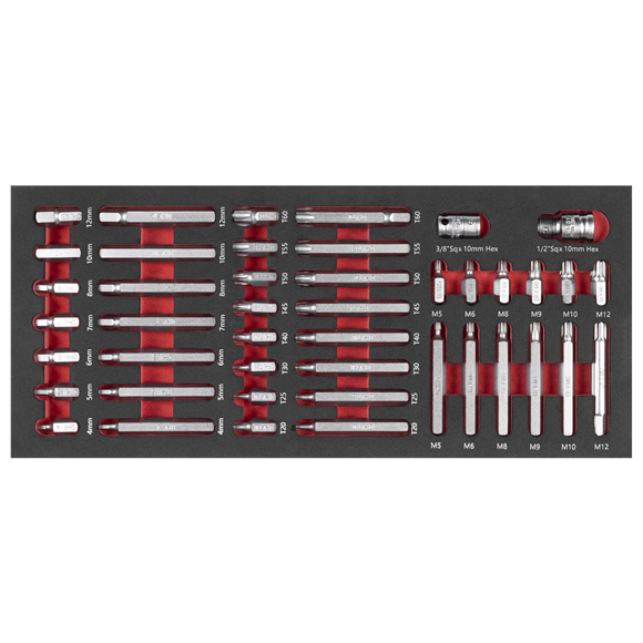 Premier TRX-Star*, Hex & Spline Bit Set with Tool Tray 44pc - SE-TBT60