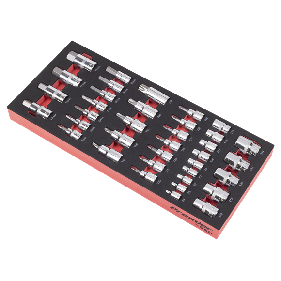 Premier Socket Bit Set with Tool Tray 37pc - SE-TBT61