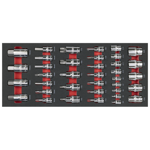 Premier Socket Bit Set with Tool Tray 37pc - SE-TBT61