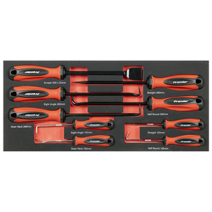 Premier Scraper & Hook Set with Tool Tray 9pc - SE-TBT65