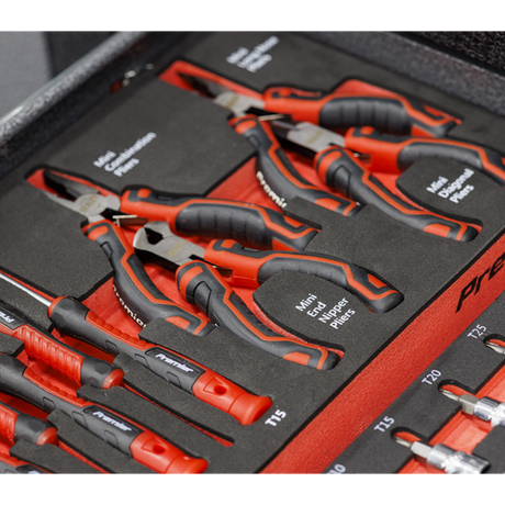 Sealey Premier Precision Screwdriver & Mini Pliers Set Tool Tray TBT67