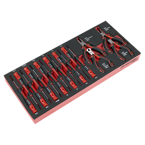Premier Precision Screwdriver & Mini Pliers Set with Tool Tray 17pc - SE-TBT67