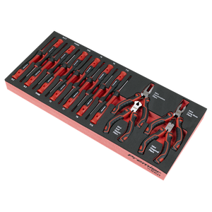Premier Precision Screwdriver & Mini Pliers Set with Tool Tray 17pc - SE-TBT67