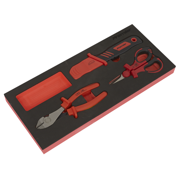 Sealey | Premier Insulated Cutting Set with Tool Tray 3pc - VDE Approved - TBTE09