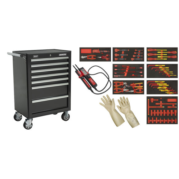 Sealey | Insulated Tool Kit with 7 Drawer Rollcab 63pc - TBTECOMBO2