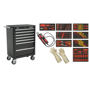 Sealey | Insulated Tool Kit with 7 Drawer Rollcab 63pc - TBTECOMBO2