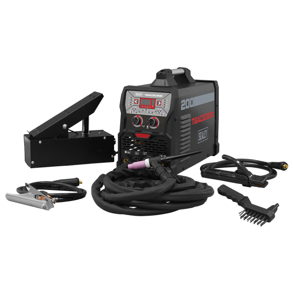 Sealey 200A TIG/MMA AC/DC Pulse Inverter Welder 230V SE TIGACDC200