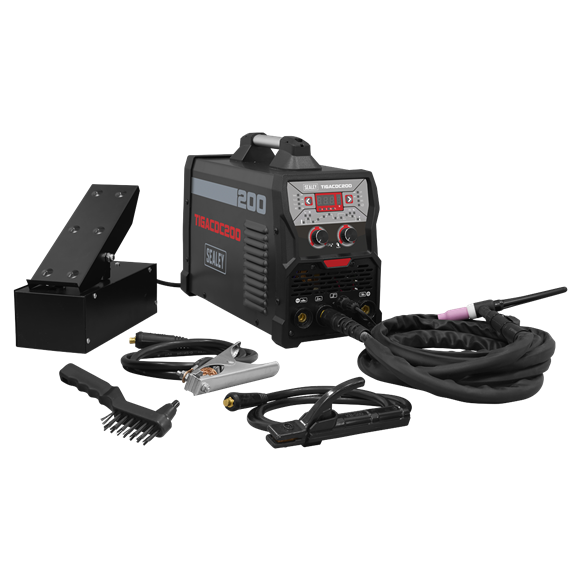 Sealey 200A TIG/MMA AC/DC Pulse Inverter Welder 230V SE TIGACDC200
