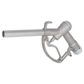 The Sealey Dispenser Nozzle Manual for Diesel or Leaded Petrol - TP108 features a metal fuel pump with an ergonomic handle and an elongated spout, designed for maximum flow rate.