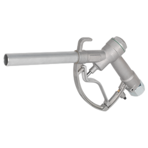 The Sealey Dispenser Nozzle Manual for Diesel or Leaded Petrol - TP108 features a metal fuel pump with an ergonomic handle and an elongated spout, designed for maximum flow rate.