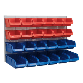 Bin & Panel Combination 24 Bins - Red/Blue - TPS132 - Farming Parts