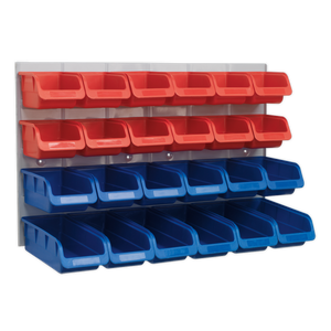 Bin & Panel Combination 24 Bins - Red/Blue - TPS132 - Farming Parts