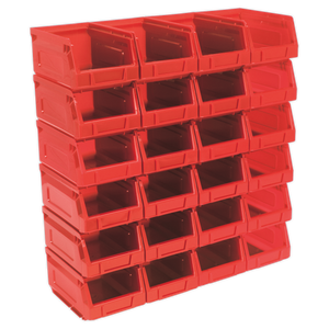 Plastic Storage Bin 105 x 165 x 85mm - Red Pack of 24 - TPS224R - Farming Parts